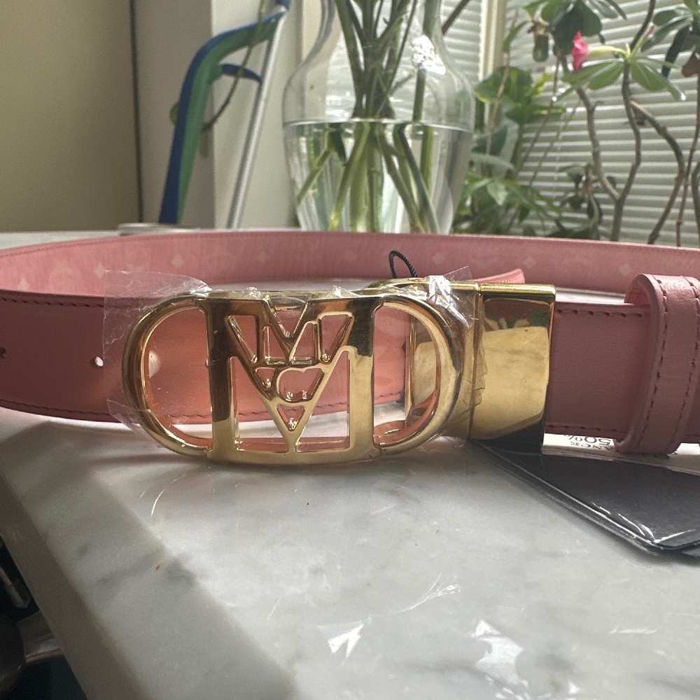 Pink MCM Belt NWT reversible